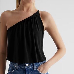 NWT Express skimming one shoulder draped tank